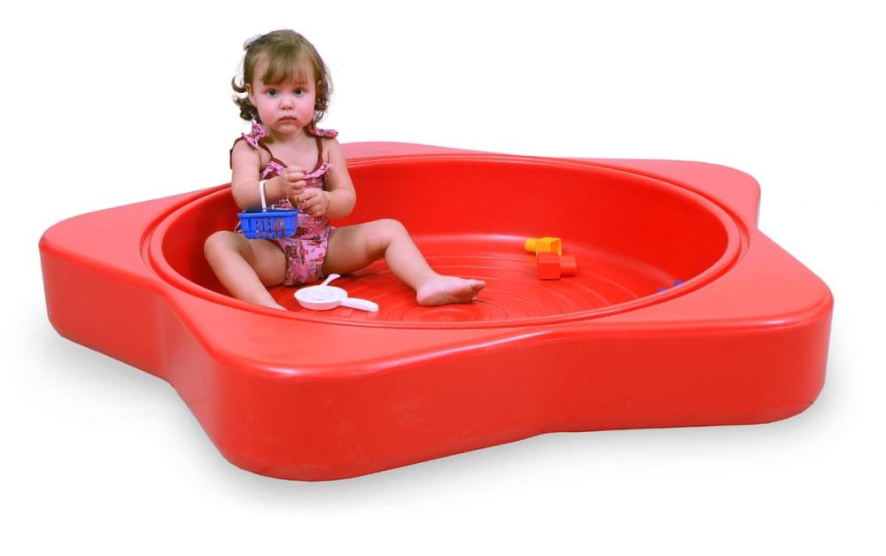 Caixa de Areia Infantil Estrela do Mar Vermelha Xalingo