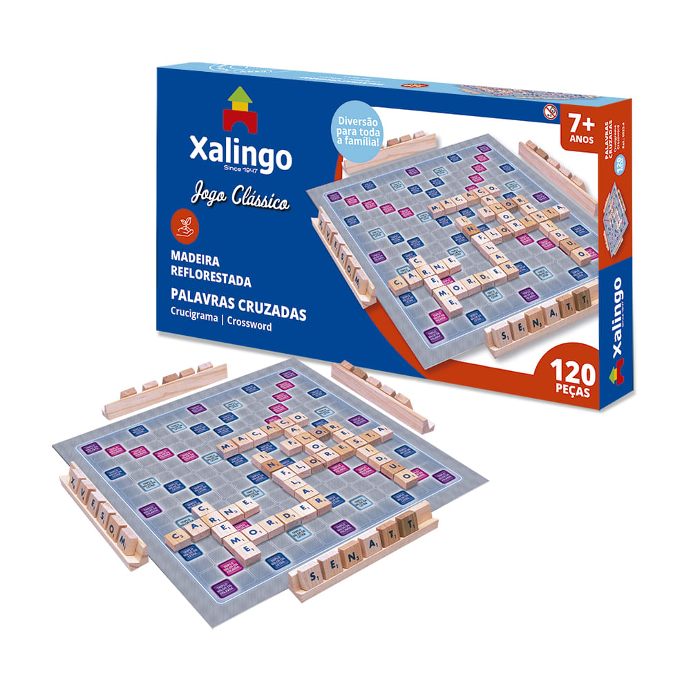 Jogo Palavras Cruzadas 120 Peças Xalingo