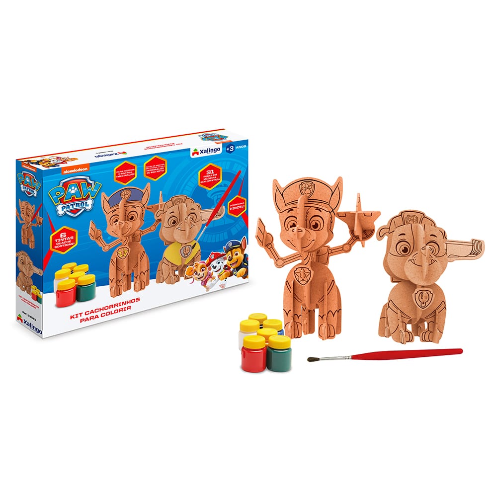 Kit Cachorrinhos para Colorir Patrulha Canina Xalingo - xalingo