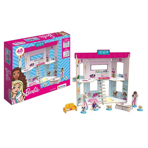 Kit 3 Quebra-Cabeça Para Colorir Barbie - Xalingo - Quebra-Cabeça