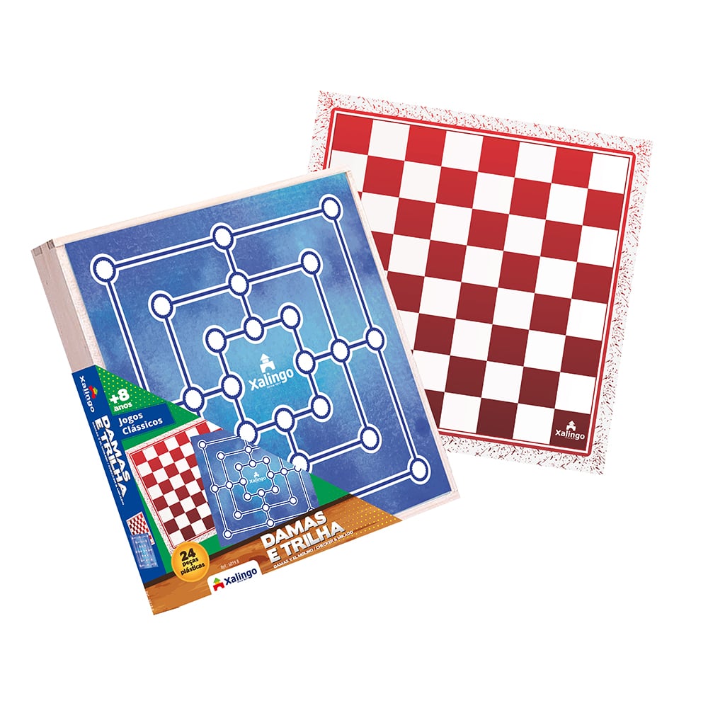 Jogo,De,Damas,E,Trilha,X,cm,. - Brinquedos E Jogos Pedagógicos e