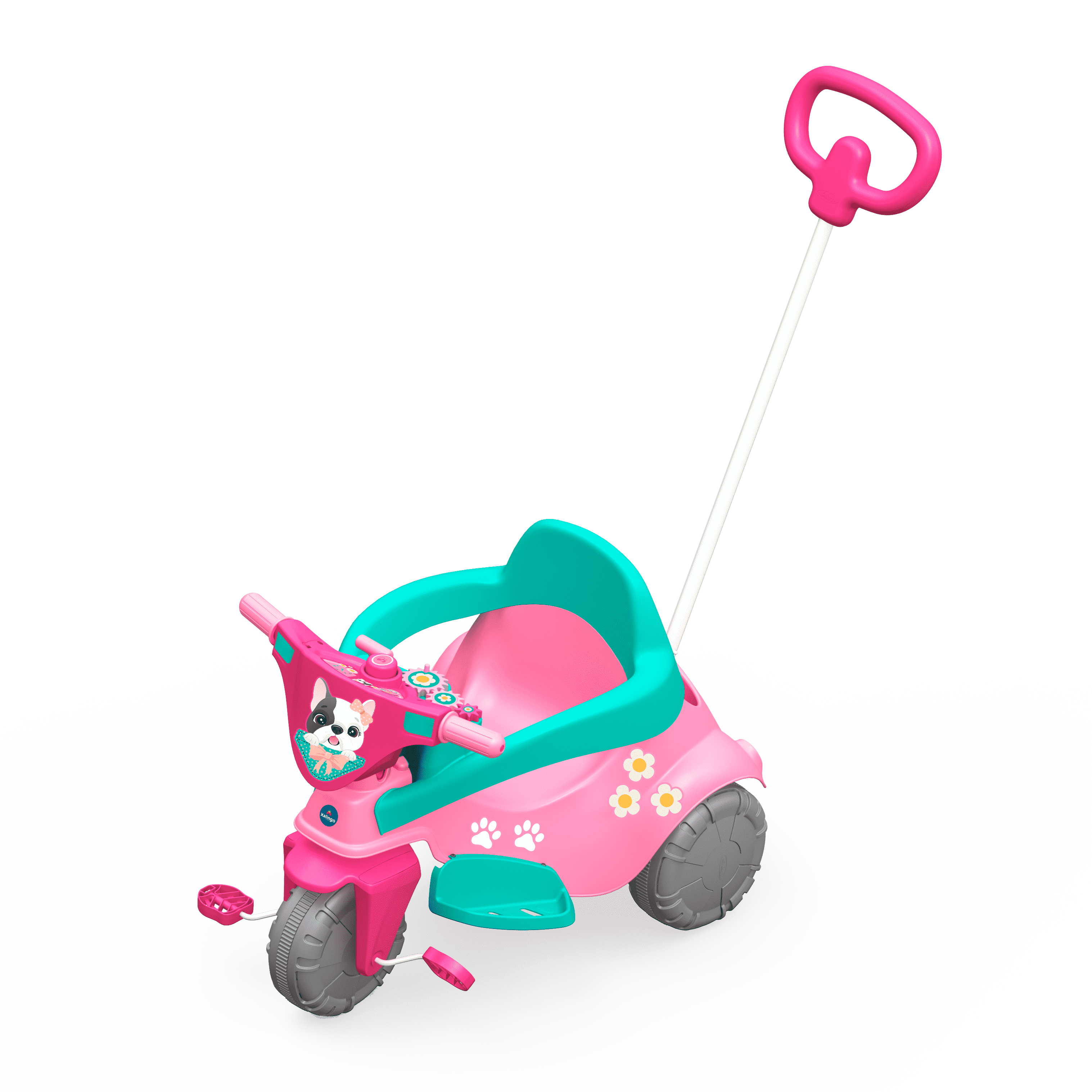 Triciclo Infantil Pink Pet 3 em 1 Xalingo