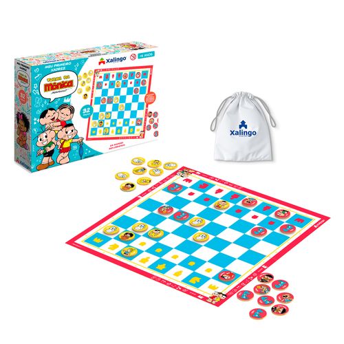 Jogo De Tabuleiro Xadrez Escolar Madeira - Xalingo 600100