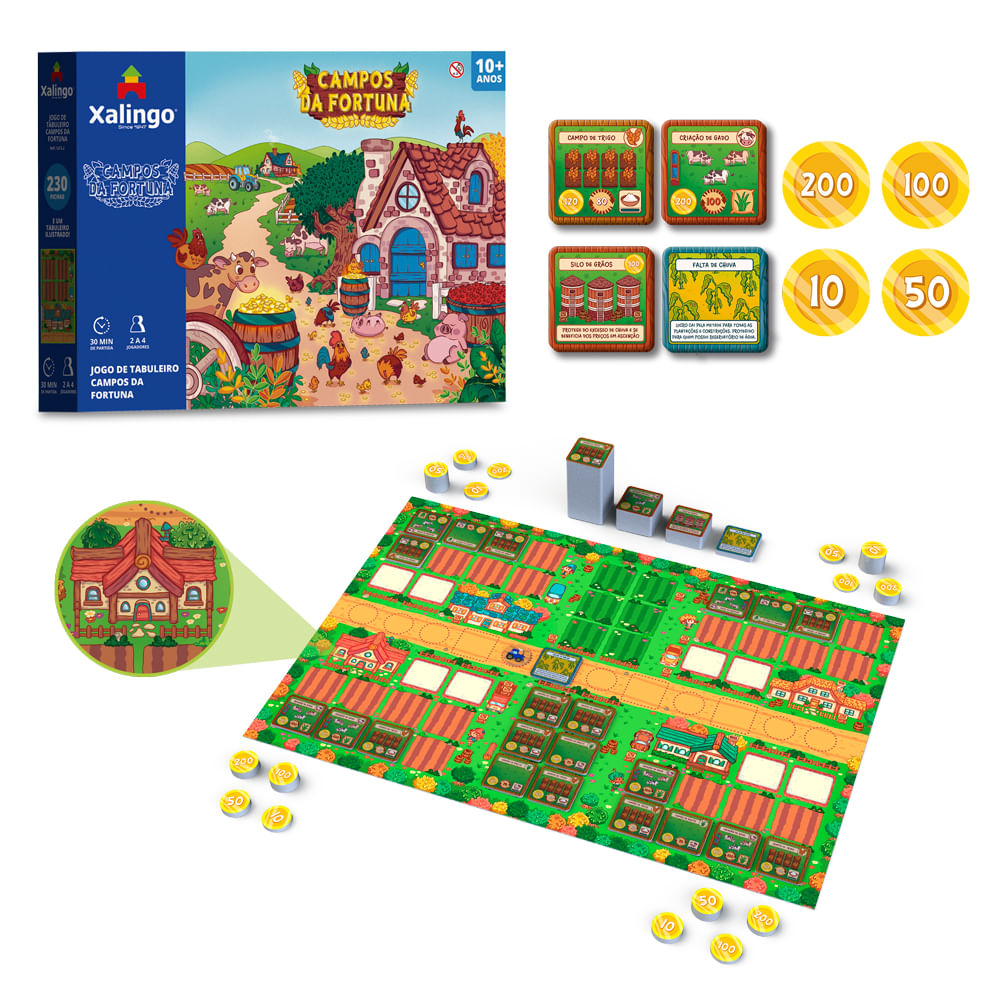 Jogo de Tabuleiro Campos da Fortuna 151 peças Xalingo