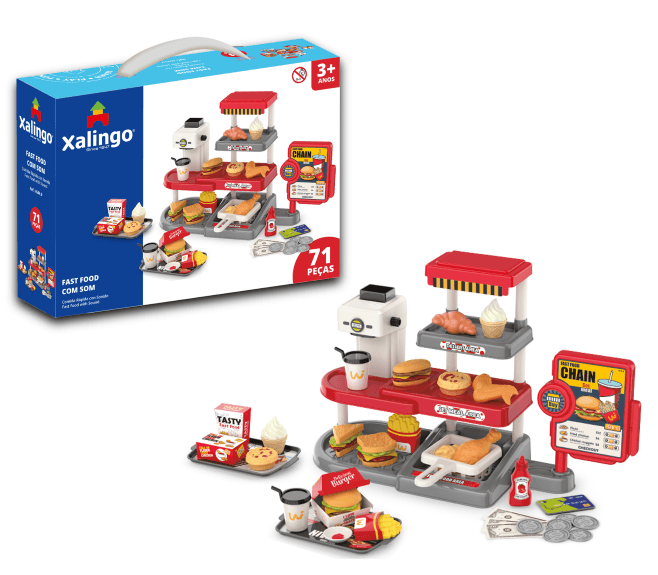 Fast-Food Com Som  71 Peças Xalingo