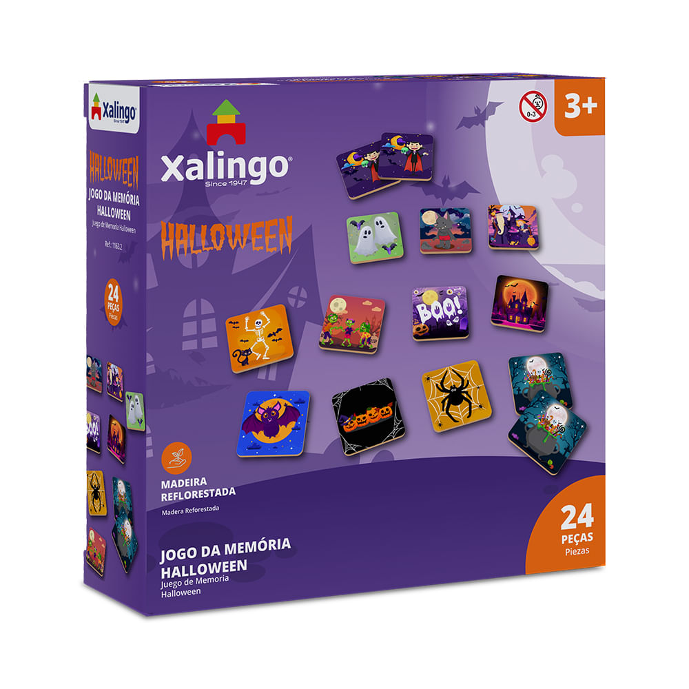 Jogo da Memória Halloween 24 Peças Xalingo